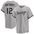 Chicago W #12 Montgomery Player Baseball Short Sleeve Gray Jersey Colson For Men Women Youth Gift