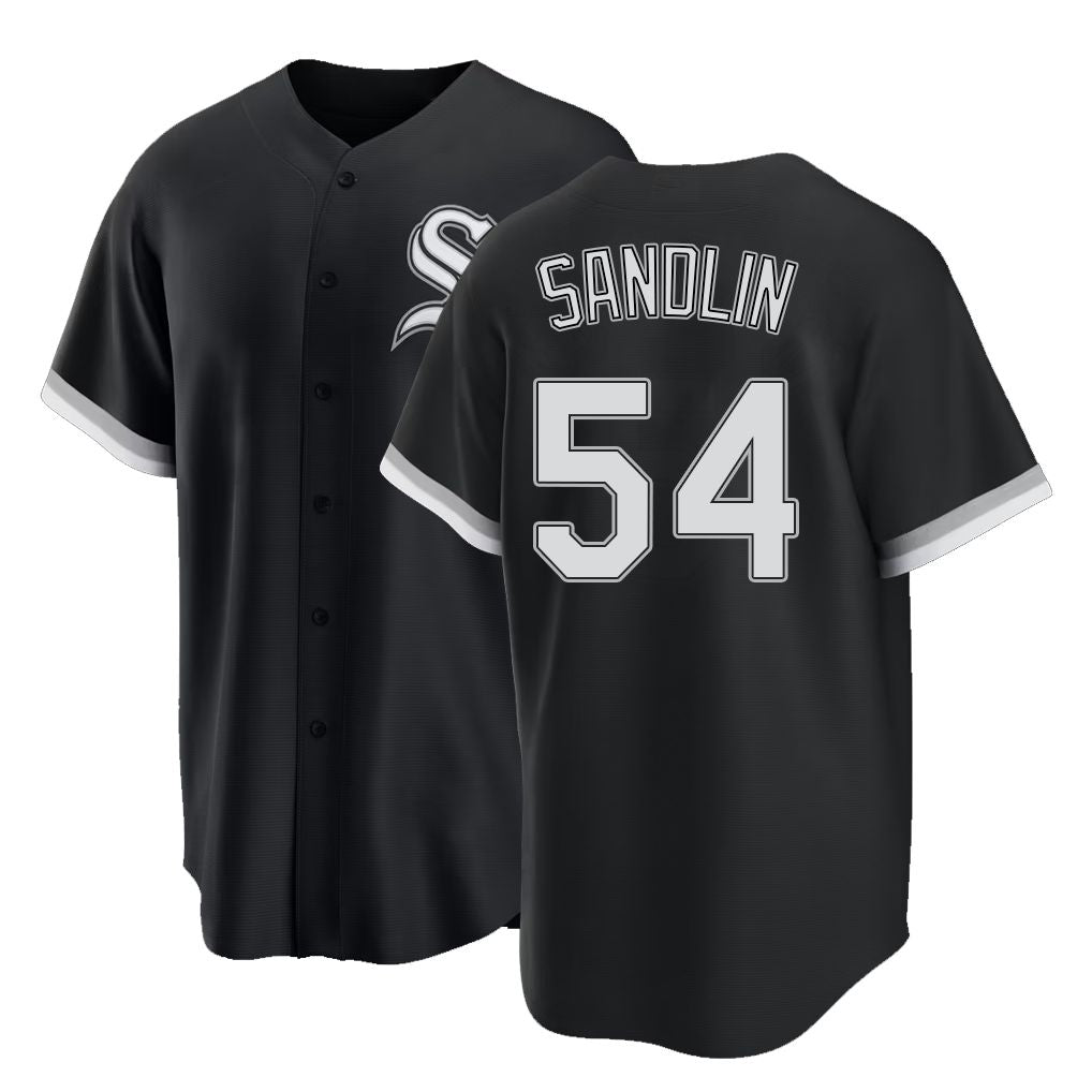 Chicago W #54 Sandlin Player Baseball Short Sleeve Black Jersey David For Men Women Youth Gift
