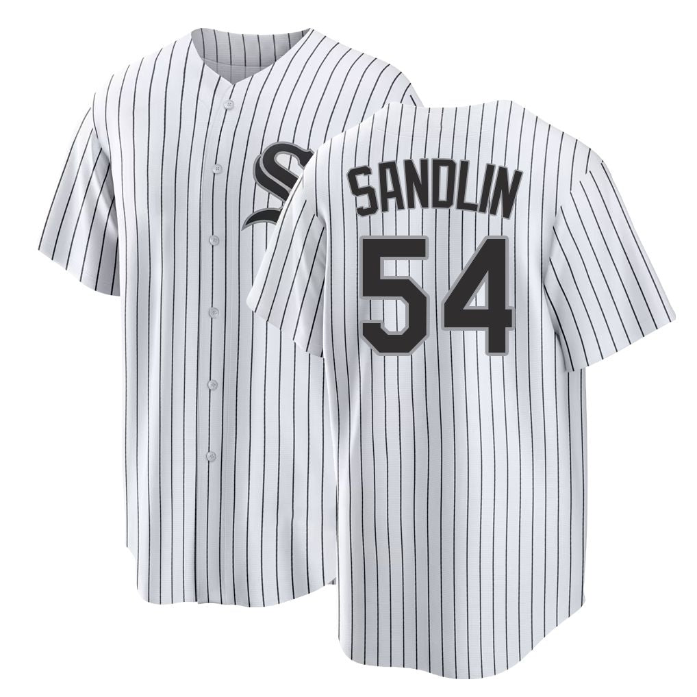 Chicago W #54 Sandlin Player Baseball Short Sleeve White Jersey David For Men Women Youth Gift