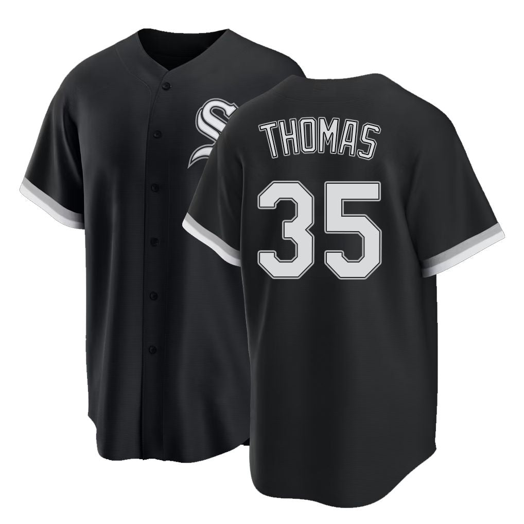 Chicago W #35 Thomas Player Baseball Short Sleeve Black Jersey Frank For Men Women Youth Gift