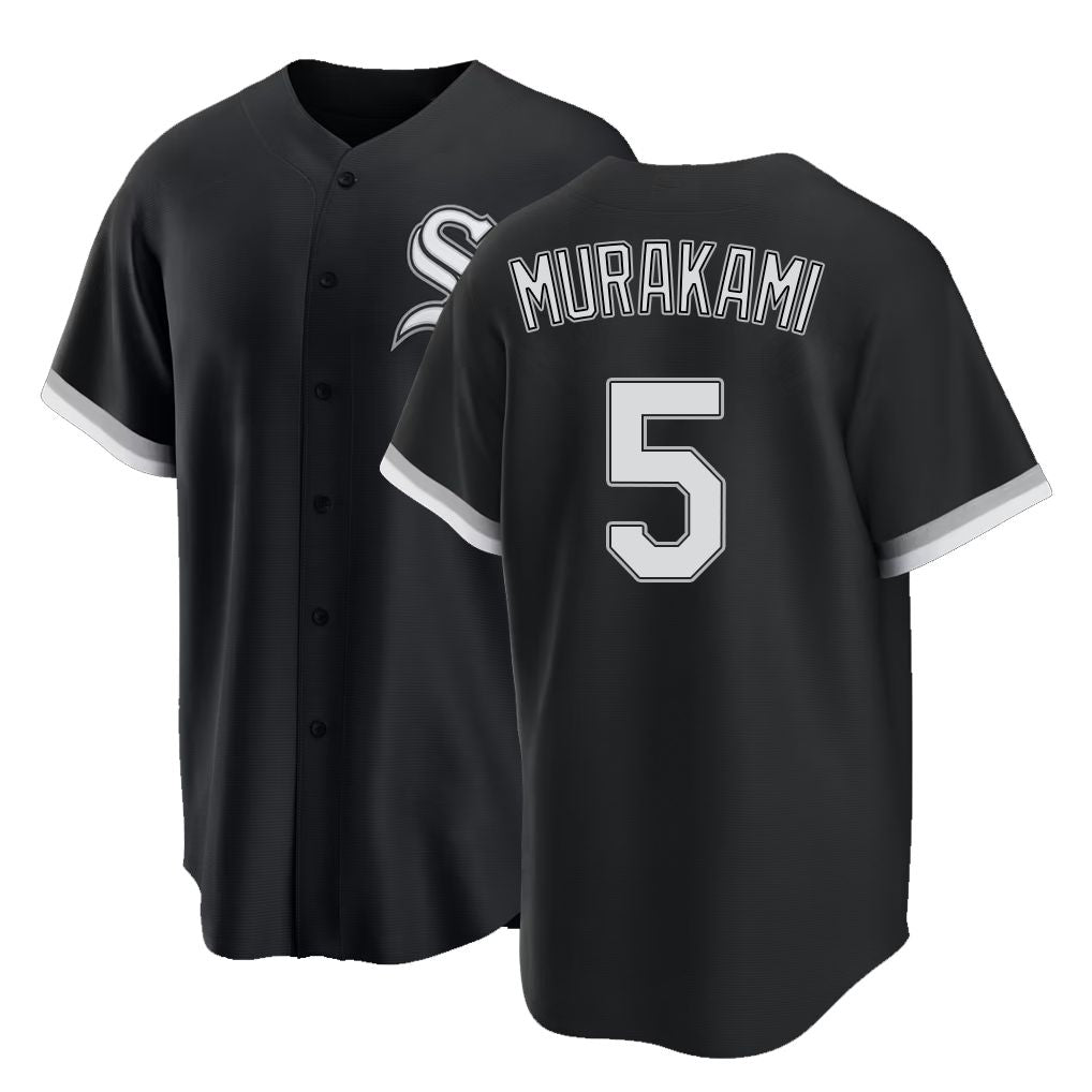 Chicago W #5 Murakami Player Baseball Short Sleeve Black Jersey Munetaka For Men Women Youth Gift