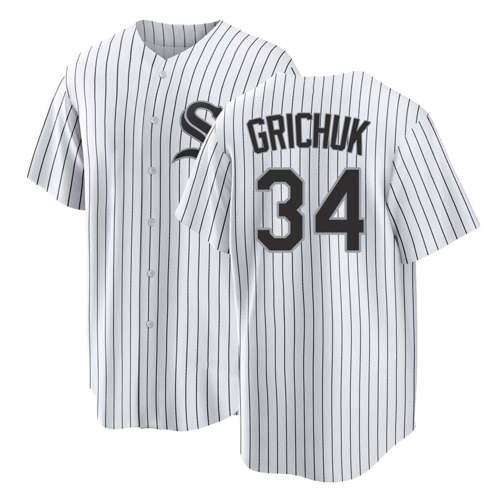 Chicago W #34 Grichuk Player Baseball Short Sleeve White Jersey Randal For Men Women Youth Gift