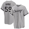 Chicago W #59 Burke Player Baseball Short Sleeve Gray Jersey Sean For Men Women Youth Gift