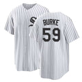 Chicago W #59 Burke Player Baseball Short Sleeve White Jersey Sean For Men Women Youth Gift