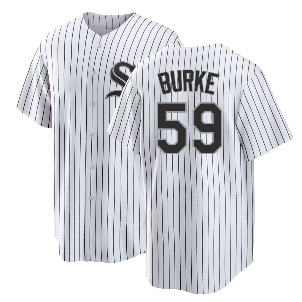Chicago W #59 Burke Player Baseball Short Sleeve White Jersey Sean For Men Women Youth Gift