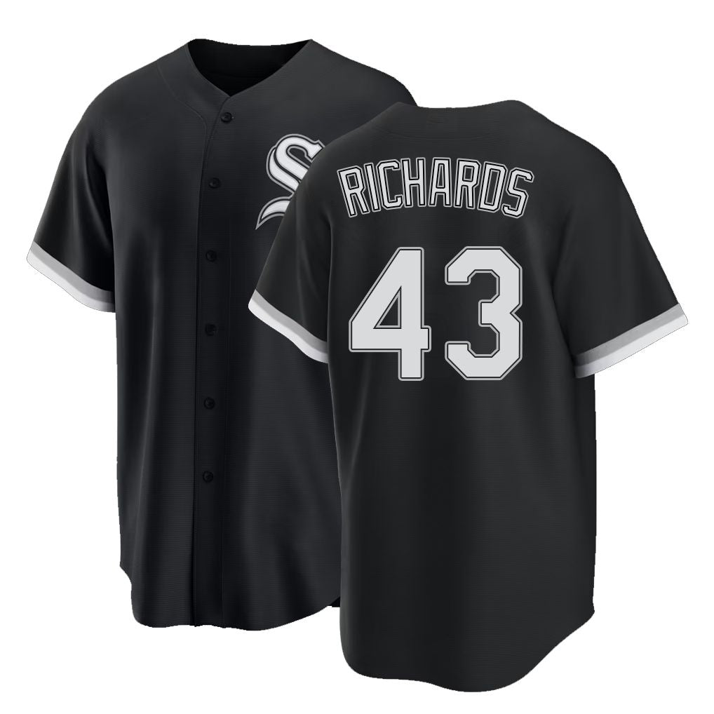 Chicago W #43 Richards Player Baseball Short Sleeve Black Jersey Trevor For Men Women Youth Gift