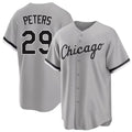 Chicago W #29 Peters Player Baseball Short Sleeve Gray Jersey Tristan For Men Women Youth Gift