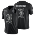 Chicago #31 Thieneman Player Football V Neck Short Sleeve Black Jersey Dillon For Men Youth Women Gift