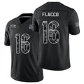 Cincinnati #16 Flacco Player Football V Neck Short Sleeve Black Jersey Joe For Men Youth Women Gift