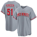 Cincinnati #51 Singer Player Baseball Short Sleeve Gray Jersey Brady For Men Women Youth Gift
