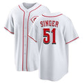 Cincinnati #51 Singer Player Baseball Short Sleeve White Jersey Brady For Men Women Youth Gift