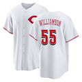 Cincinnati #55 Williamson Player Baseball Short Sleeve White Jersey Brandon For Men Women Youth Gift