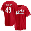 Cincinnati #49 Burke Player Baseball Short Sleeve Red Jersey Brock For Men Women Youth Gift