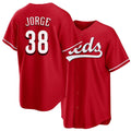 Cincinnati #38 Jorge Player Baseball Short Sleeve Red Jersey Carlos For Men Women Youth Gift