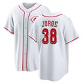 Cincinnati #38 Jorge Player Baseball Short Sleeve White Jersey Carlos For Men Women Youth Gift