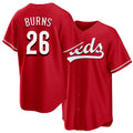 Cincinnati #26 Burns Player Baseball Short Sleeve Red Jersey Chase For Men Women Youth Gift