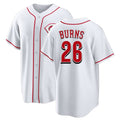 Cincinnati #26 Burns Player Baseball Short Sleeve White Jersey Chase For Men Women Youth Gift