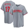 Cincinnati #17 Myers Player Baseball Short Sleeve Gray Jersey Dane For Men Women Youth Gift