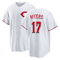 Cincinnati #17 Myers Player Baseball Short Sleeve White Jersey Dane For Men Women Youth Gift