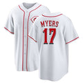 Cincinnati #17 Myers Player Baseball Short Sleeve White Jersey Dane For Men Women Youth Gift