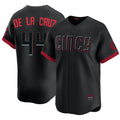 Cincinnati #44 De La Cruz Player Baseball Short Sleeve Black Jersey Elly For Men Women Youth Gift