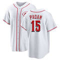 Cincinnati #15 Pagan Player Baseball Short Sleeve White Jersey Emilio For Men Women Youth Gift