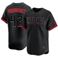 Cincinnati #43 Rodriguez Player Baseball Short Sleeve Black Jersey Hector For Men Women Youth Gift