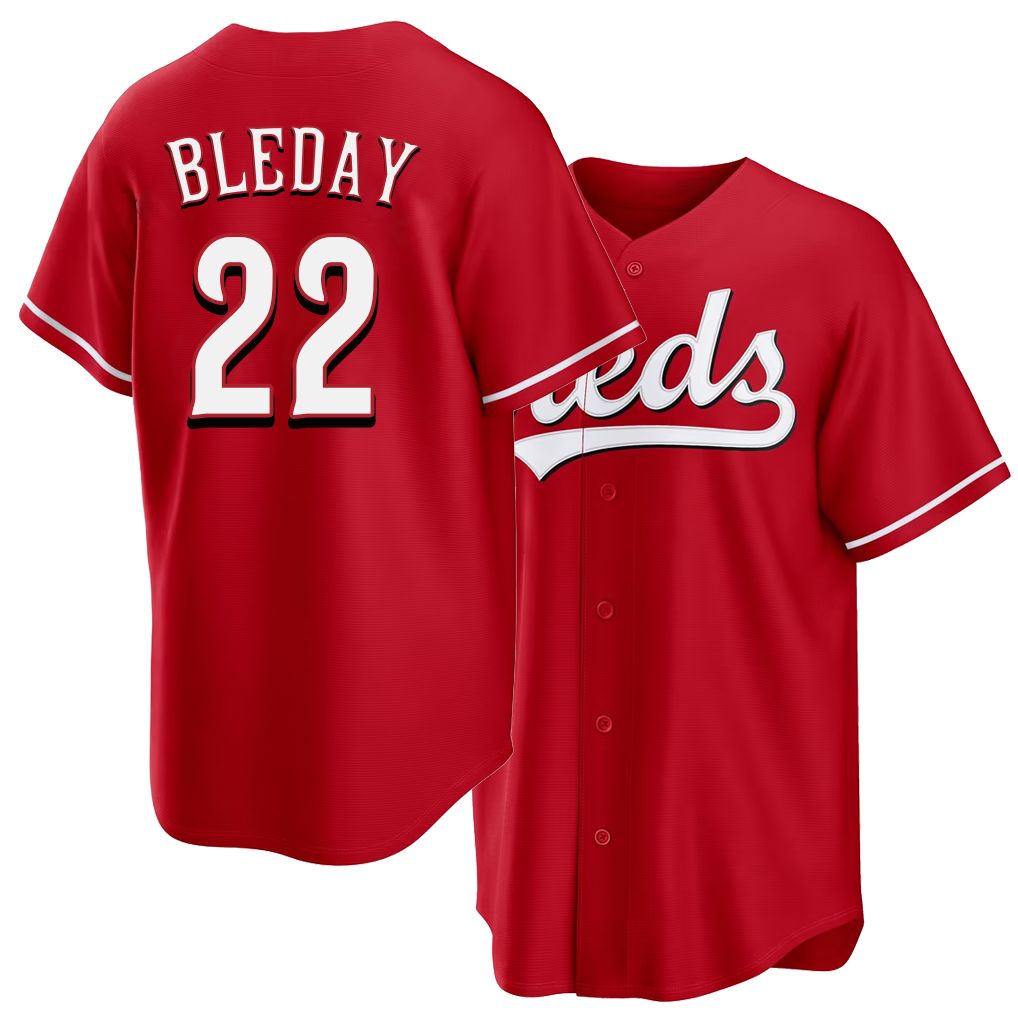 Cincinnati #22 Bleday Player Baseball Short Sleeve Red Jersey JJ For Men Women Youth Gift