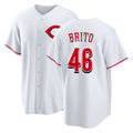 Cincinnati #46 Brito Player Baseball Short Sleeve White Jersey Juan For Men Women Youth Gift