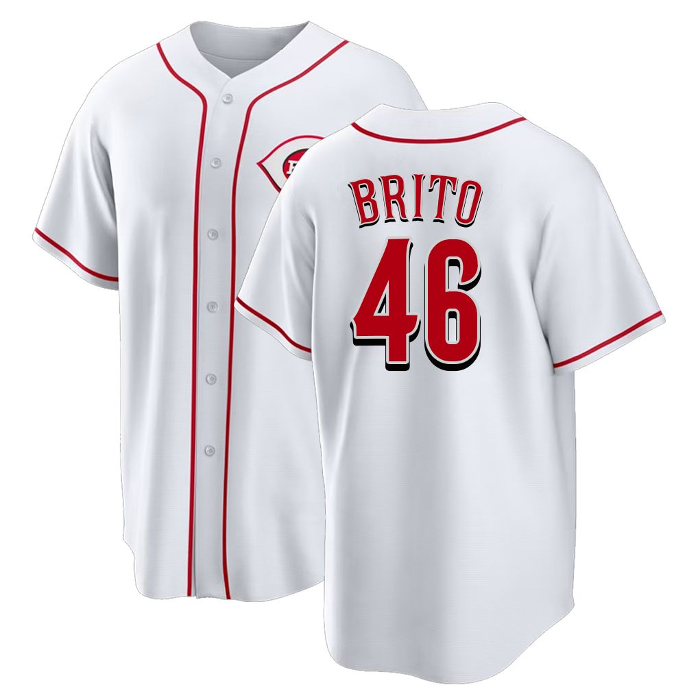 Cincinnati #46 Brito Player Baseball Short Sleeve White Jersey Juan For Men Women Youth Gift