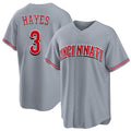 Cincinnati #3 Hayes Player Baseball Short Sleeve Gray Jersey Ke'Bryan For Men Women Youth Gift