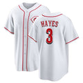 Cincinnati #3 Hayes Player Baseball Short Sleeve White Jersey Ke'Bryan For Men Women Youth Gift