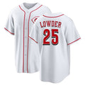 Cincinnati #25 Lowder Player Baseball Short Sleeve White Jersey Rhett For Men Women Youth Gift