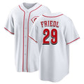 Cincinnati #29 Friedl Player Baseball Short Sleeve White Jersey TJ For Men Women Youth Gift