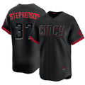 Cincinnati #37 Stephenson Player Baseball Short Sleeve Black Jersey Tyler For Men Women Youth Gift