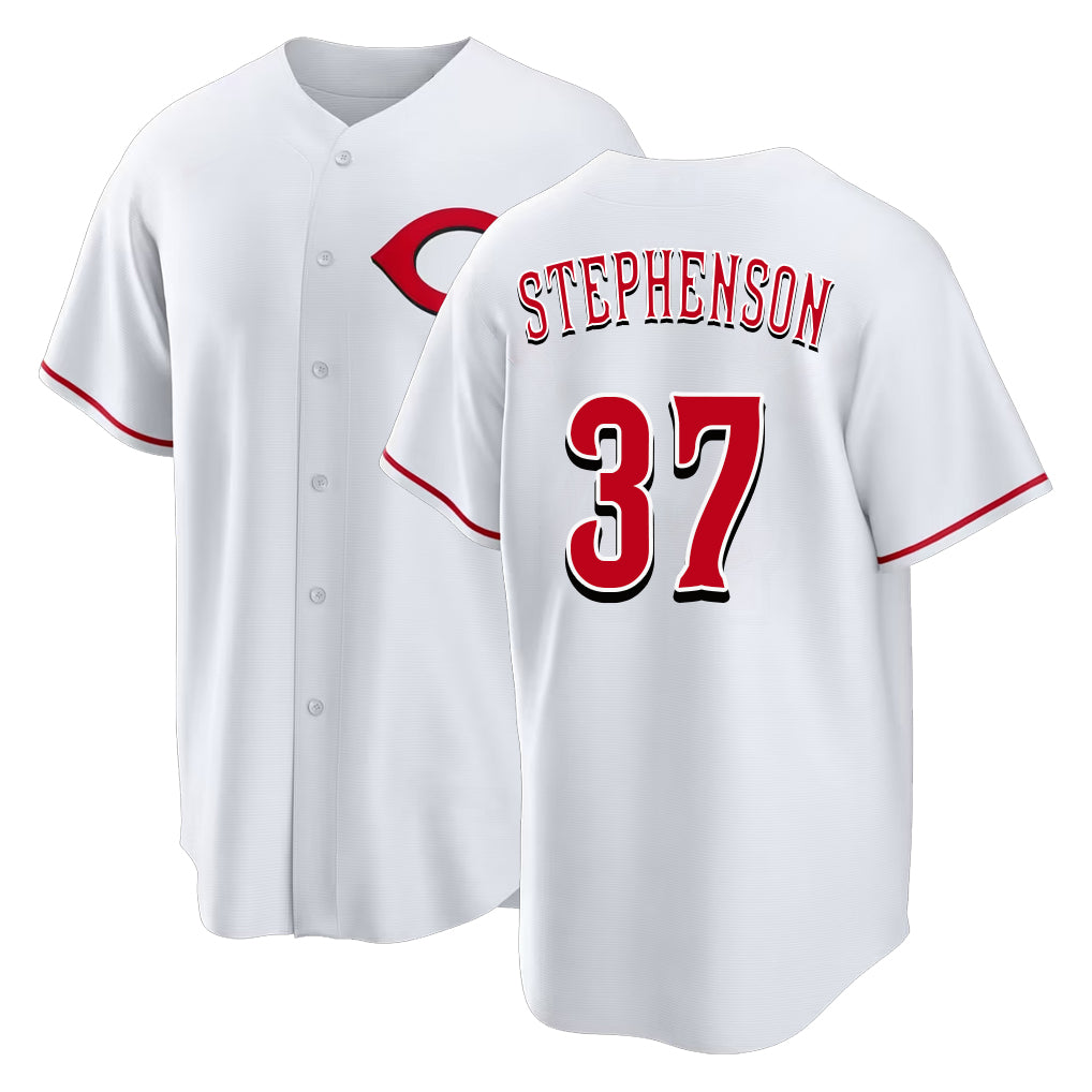 Cincinnati #37 Stephenson Player Baseball Short Sleeve White Jersey Tyler For Men Women Youth Gift