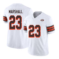 Cleveland #23 Marshall Player Football V Neck Short Sleeve Jersey White Ahmani For Men Youth Women Gift