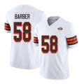 Cleveland #58 Barber Player Football V Neck Short Sleeve Jersey White Austin For Men Youth Women Gift