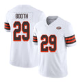 Cleveland #29 Booth Player Football V Neck Short Sleeve Jersey White Davon For Men Youth Women Gift