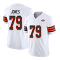 Cleveland #79 Jones Player Football V Neck Short Sleeve Jersey White Dawand For Men Youth Women Gift