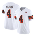 Cleveland #4 Watson Player Football V Neck Short Sleeve Jersey White Deshaun For Men Youth Women Gift