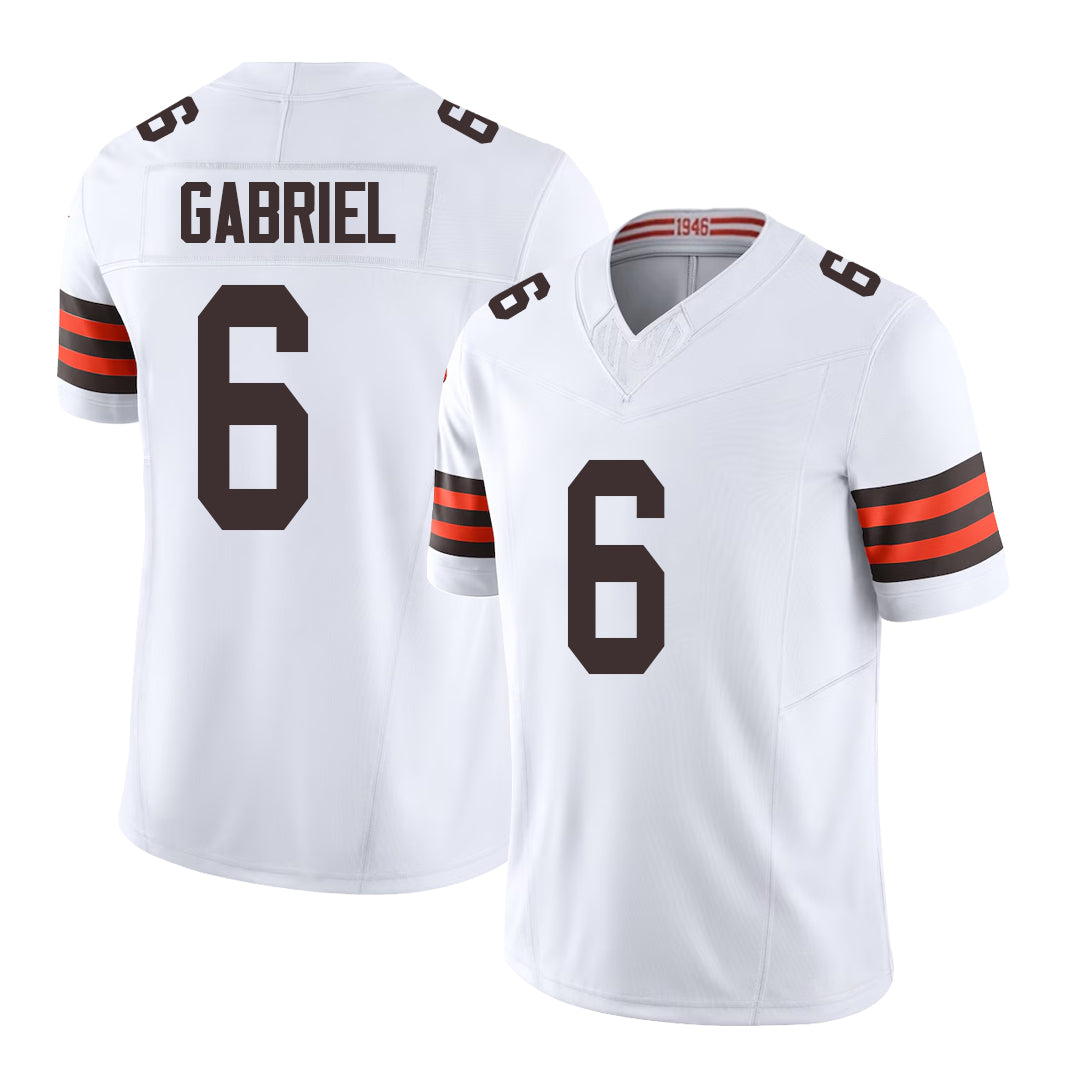 Cleveland #6 Gabriel Player Football V Neck Short Sleeve White Jersey Dillon For Men Youth Women Gift