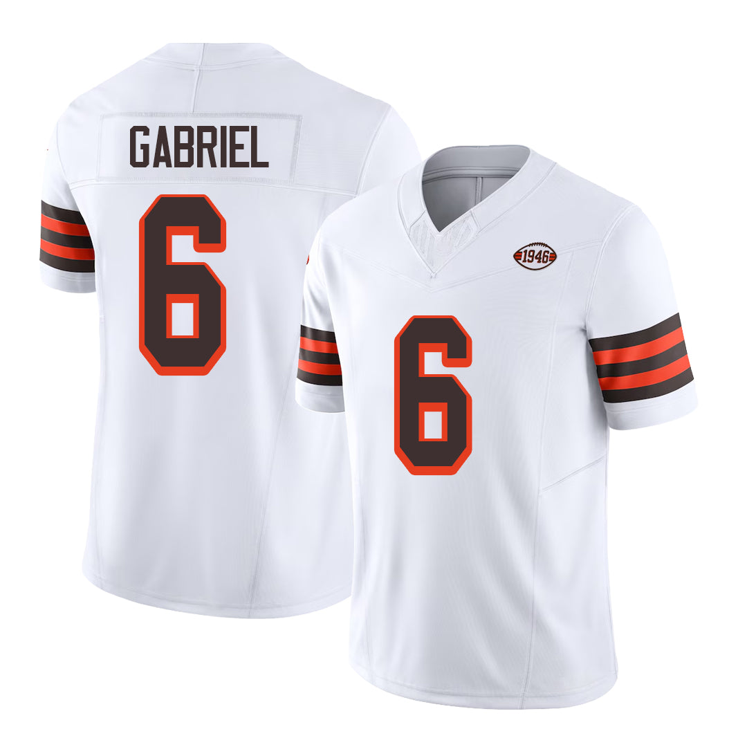 Cleveland #6 Gabriel Player Football V Neck Short Sleeve Jersey White Dillon For Men Youth Women Gift