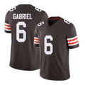 Cleveland #6 Gabriel Player Football V Neck Short Sleeve Brown Jersey Dillon For Men Youth Women Gift