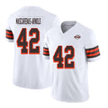 Cleveland #42 Mascarenas-Arnold Player Football V Neck Short Sleeve Jersey White Easton For Men Youth Women Gift
