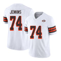 Cleveland #74 Jenkins Player Football V Neck Short Sleeve Jersey White Elgton For Men Youth Women Gift
