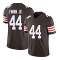 Cleveland #44 Fannin Jr. Player Football V Neck Short Sleeve Brown Jersey Harold For Men Youth Women Gift