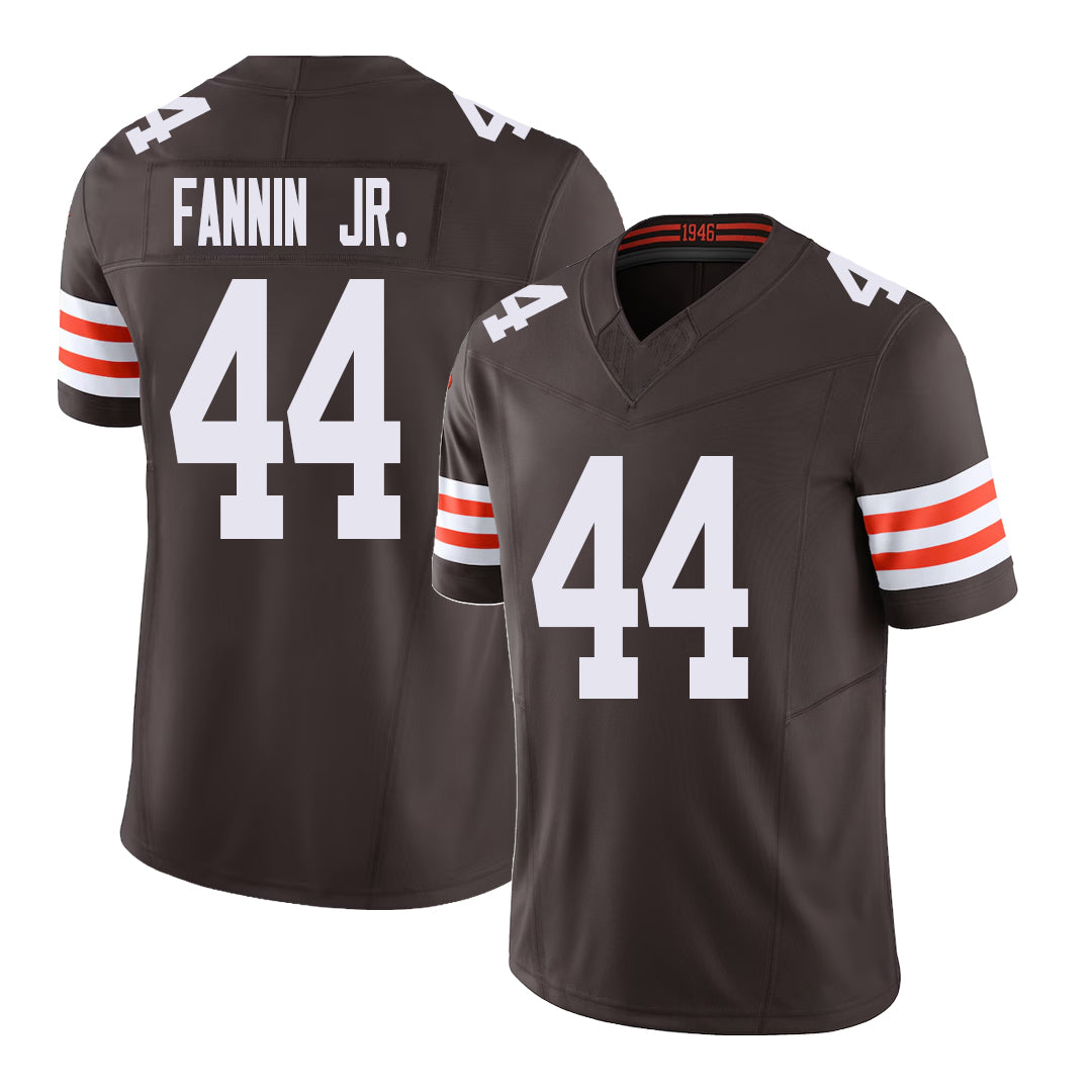 Cleveland #44 Fannin Jr. Player Football V Neck Short Sleeve Brown Jersey Harold For Men Youth Women Gift