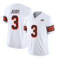 Cleveland #3 Jeudy Player Football V Neck Short Sleeve Jersey White Jerry For Men Youth Women Gift