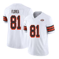 Cleveland #81 Floriea Player Football V Neck Short Sleeve Jersey White Luke For Men Youth Women Gift